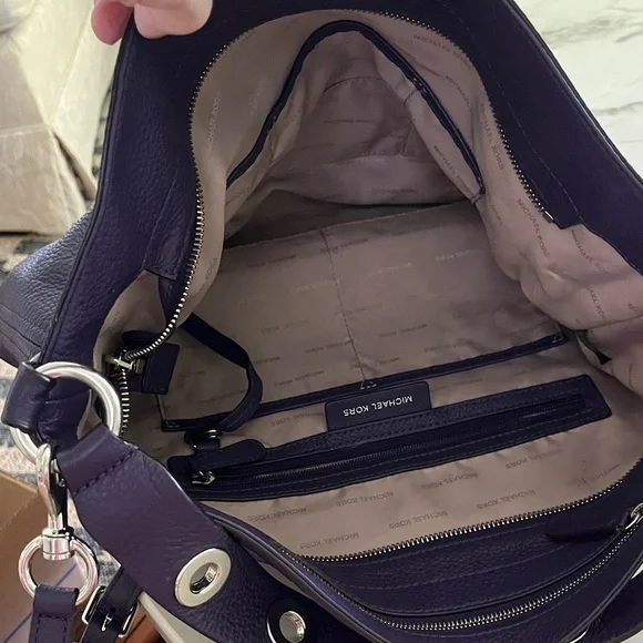 Michael Kors deep purple Crossbody Bag with Tassel - Picture 9 of 11